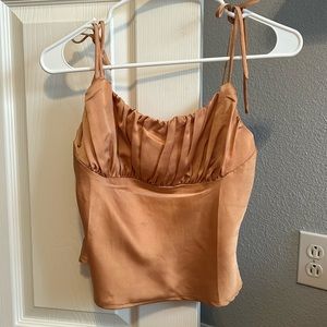Light orange/brown crop top